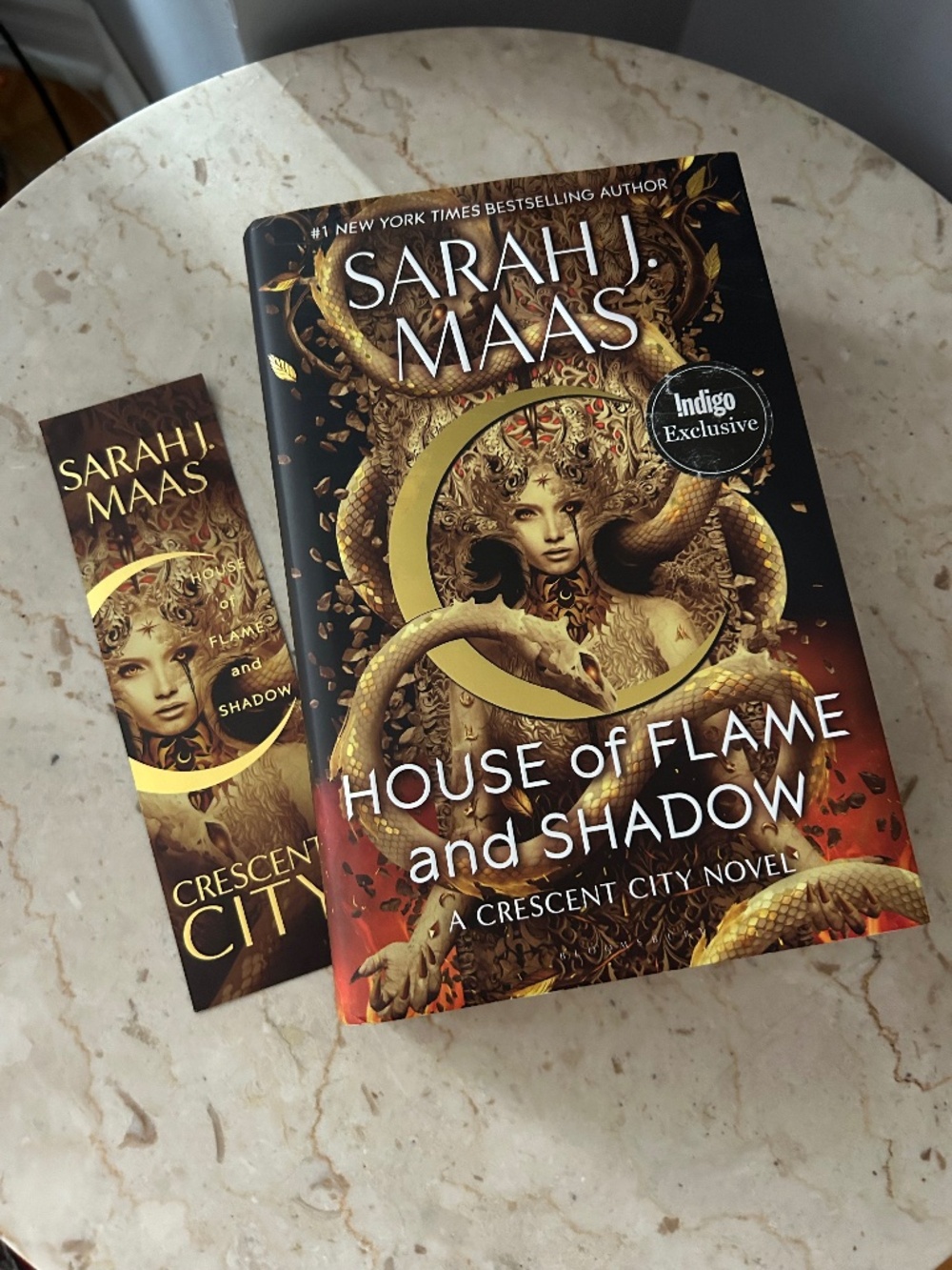 House of Flame and Shadow Indigo Exclusive Hardcover + Bookmark | Sarah J Maas C